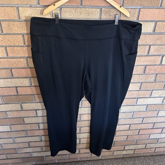 Duluth Trading Pull On Athletic Relaxed Stretch Leggings Black Size 3X x 31 - Picture 1 of 5